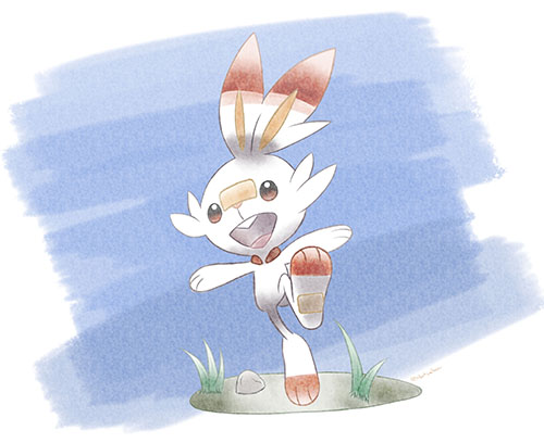 Scorbunny from Pokemon Sword and Shield
