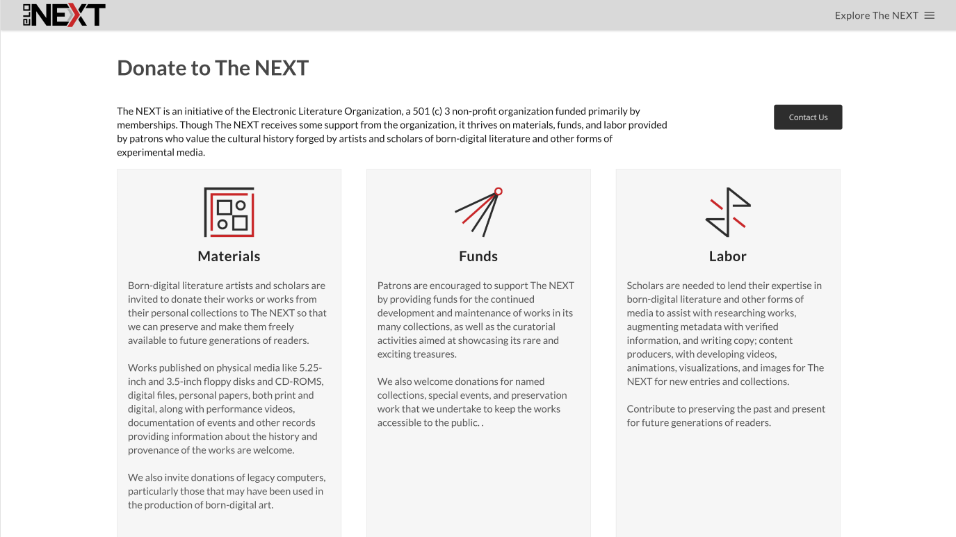 The Next Donations Page